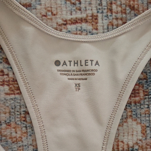 Athleta Cream Racerback Tank - Picture 3 of 6